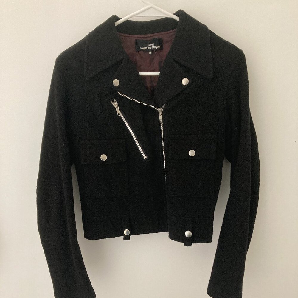 Comme Des Garcons Wool Polyester Motorcylce Rider Jacket Vintage AD2000